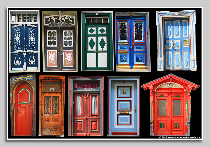 Bunte Hauseingänge in Goslar