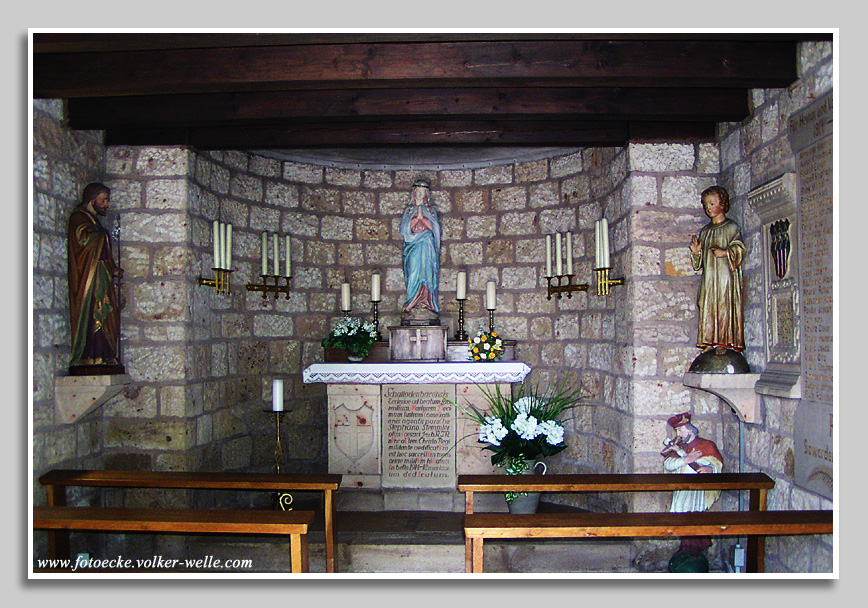 Innenansicht der Schallodenbacher Kapelle