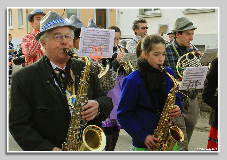 Musikverein Zewen beim Faschingsumzug 2013