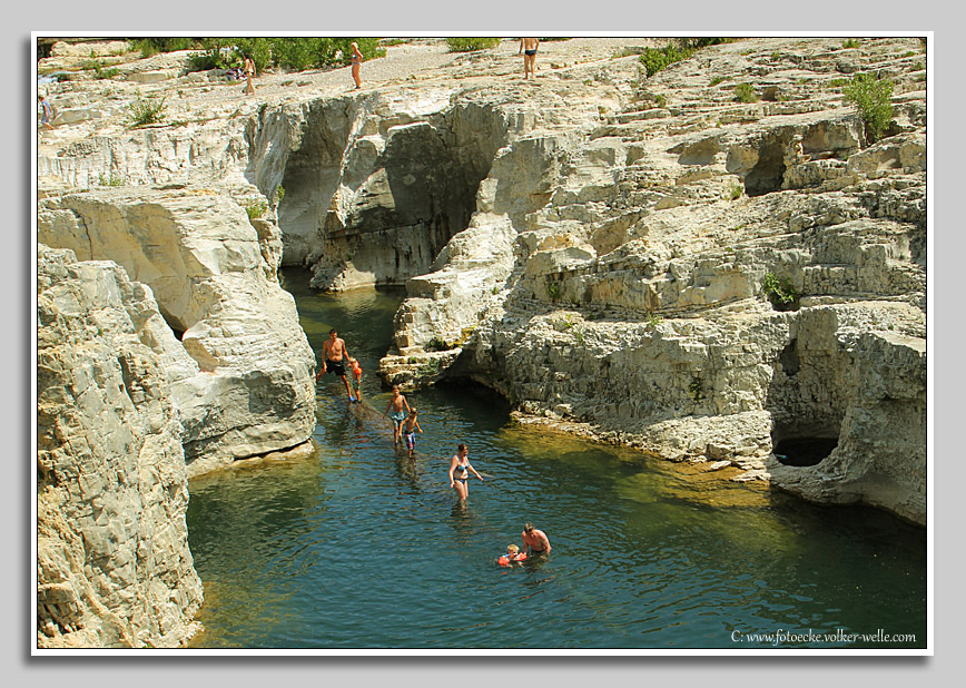 Kaskaden von Sautadet bei La Roque sur Cze - Baden wie in der Wellnessoase 