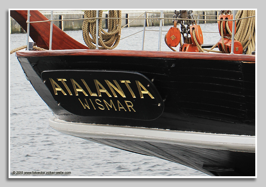 Detailaufnahme Lotsenschoner Atalantar in Wismar